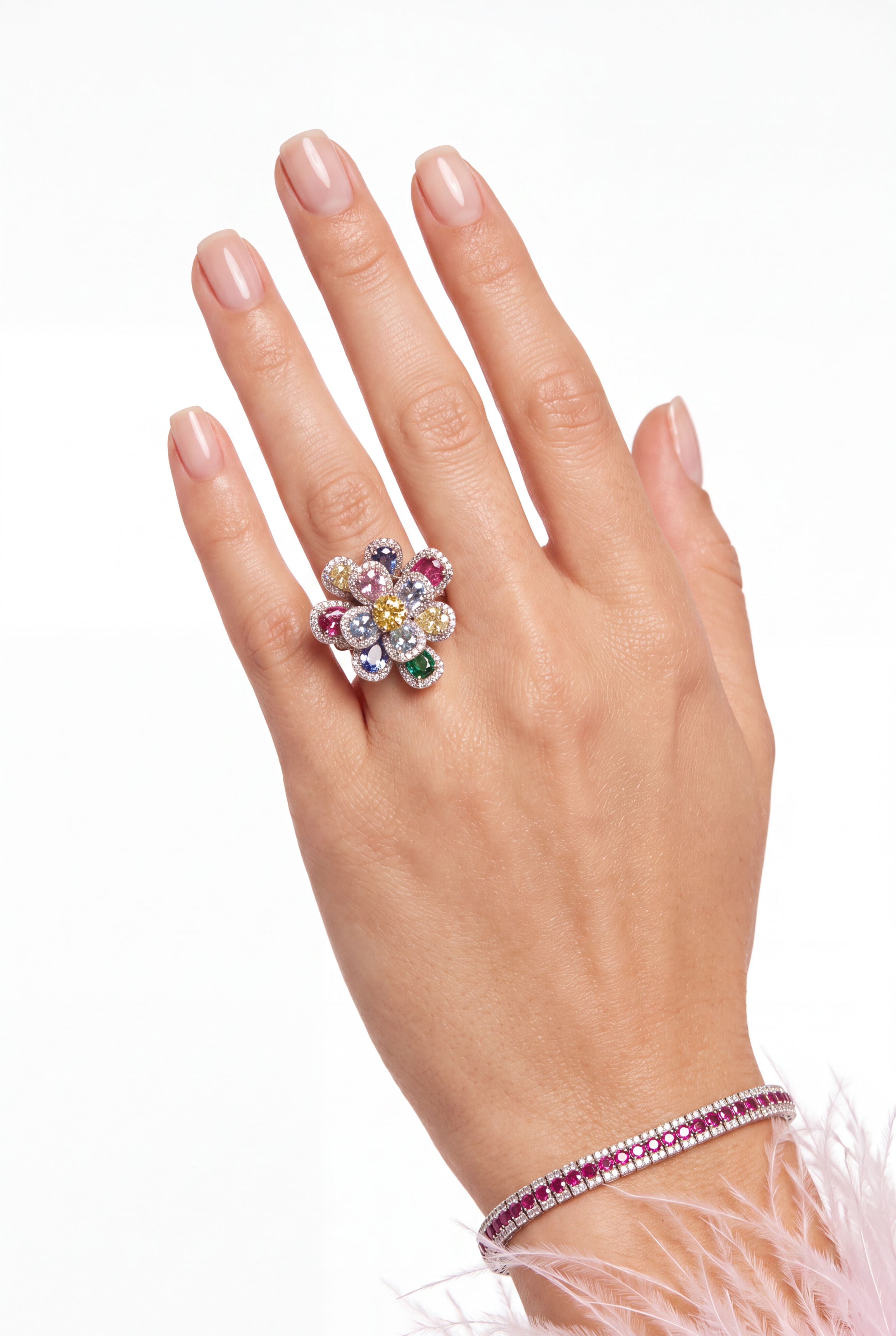 Colourful Flower Ring