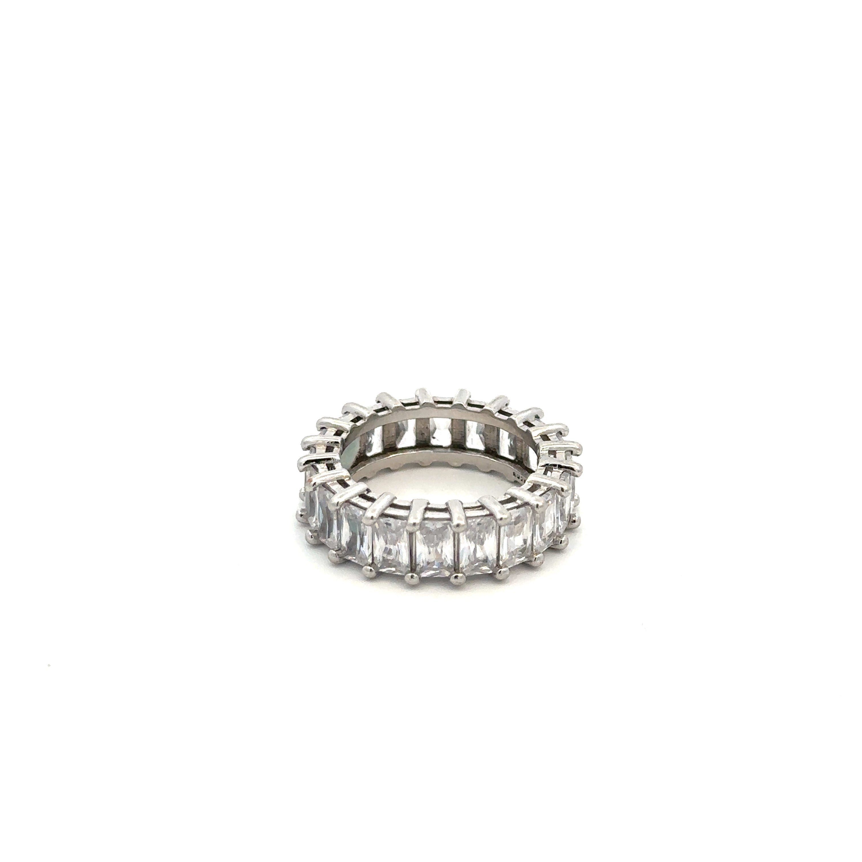 Classic Baguette Silver Ring