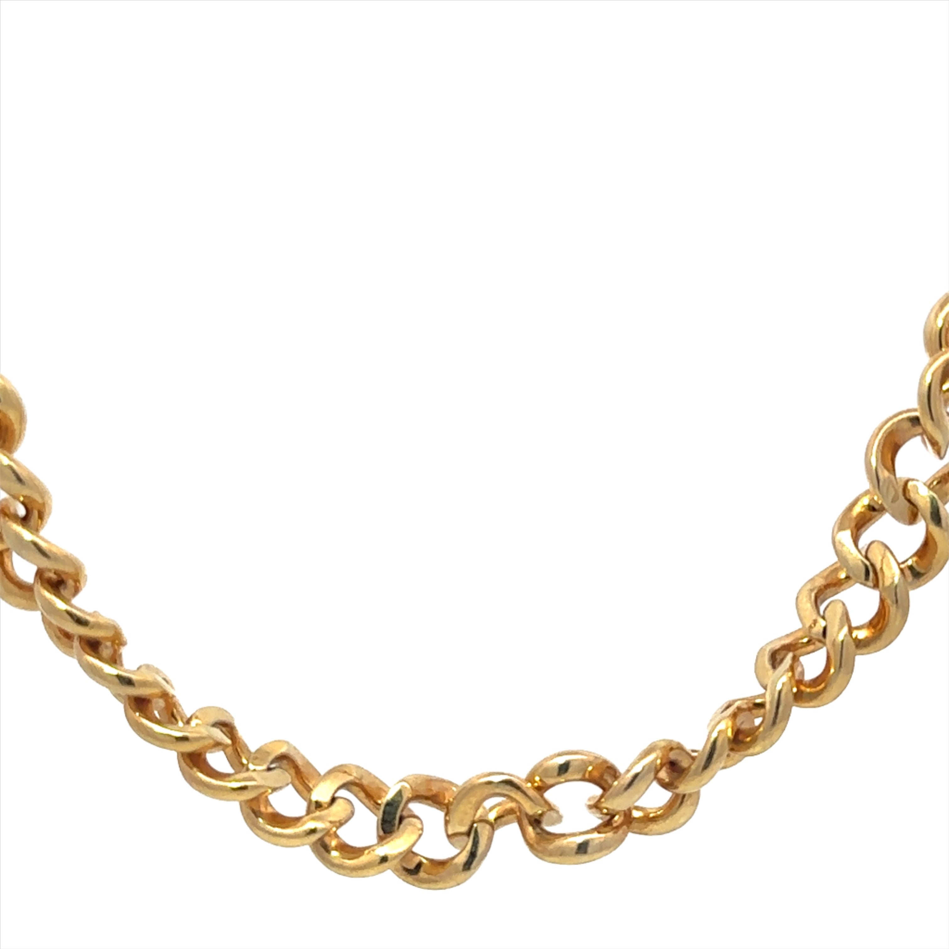 Beautiful Gold Plated Silver Chain