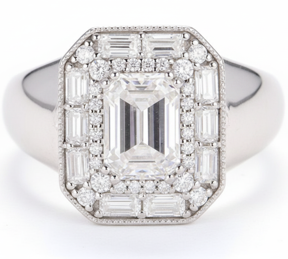 Emerald-Cut Empire Pinky Ring