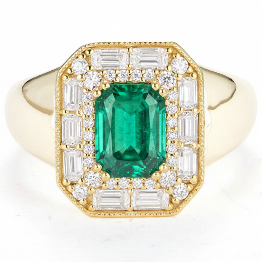 Emerald-Cut Empire Pinky Ring