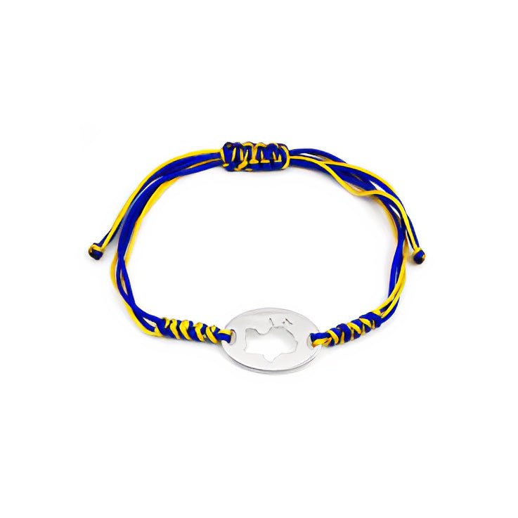 +380 Ukrainian Map Soft Bracelet by Natkina