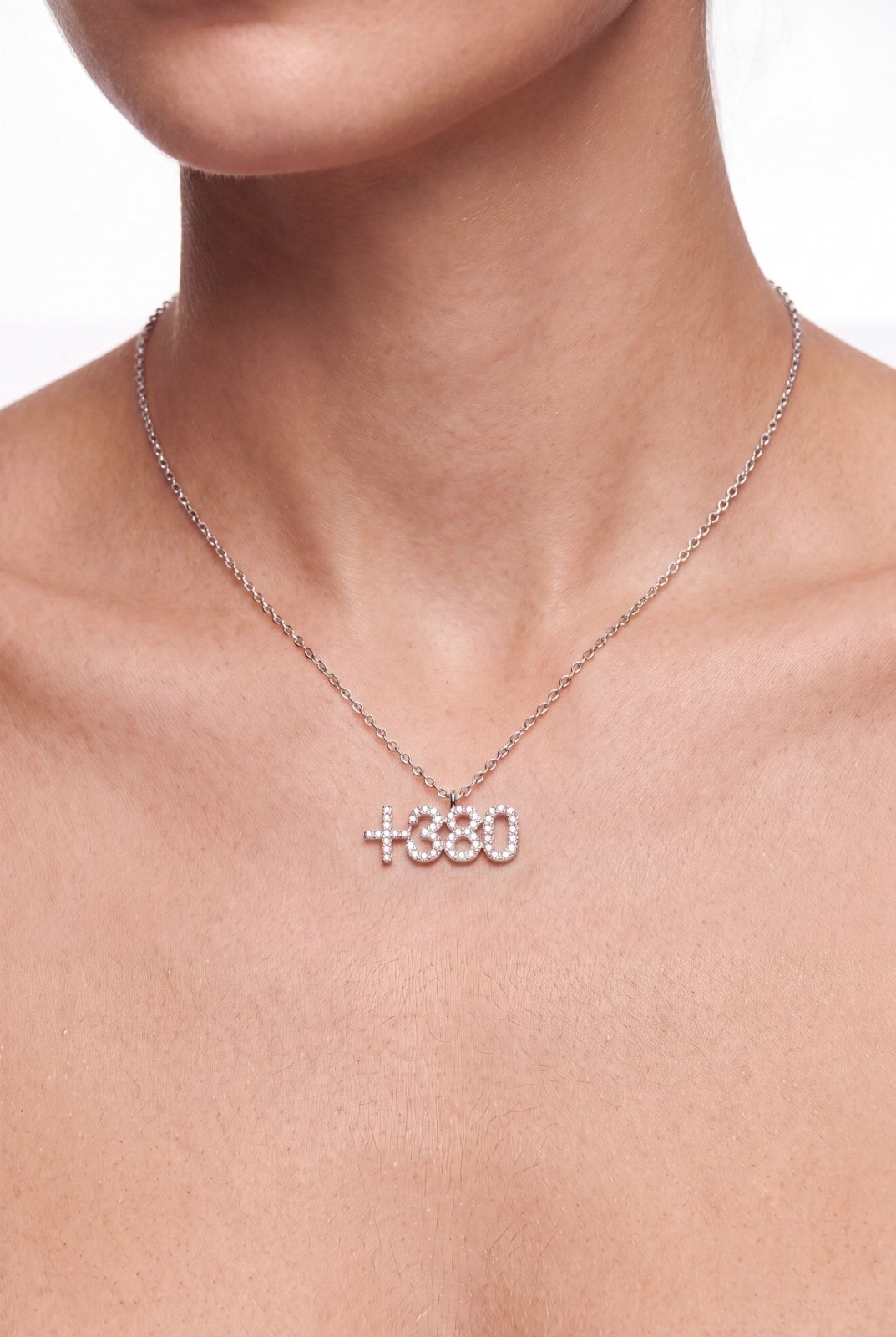 +380 Ukrainian Sautoir Necklace Zirconia by Natkina