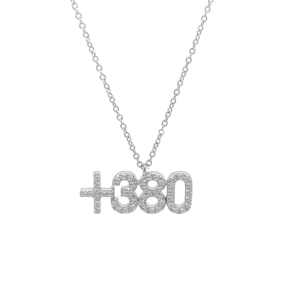 +380 Ukrainian Sautoir Necklace Zirconia by Natkina