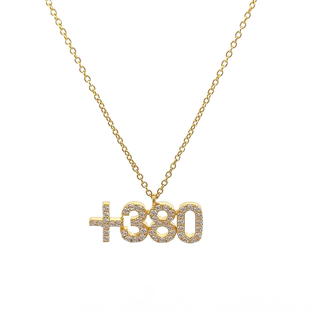 +380 Ukrainian Sautoir Necklace Zirconia by Natkina