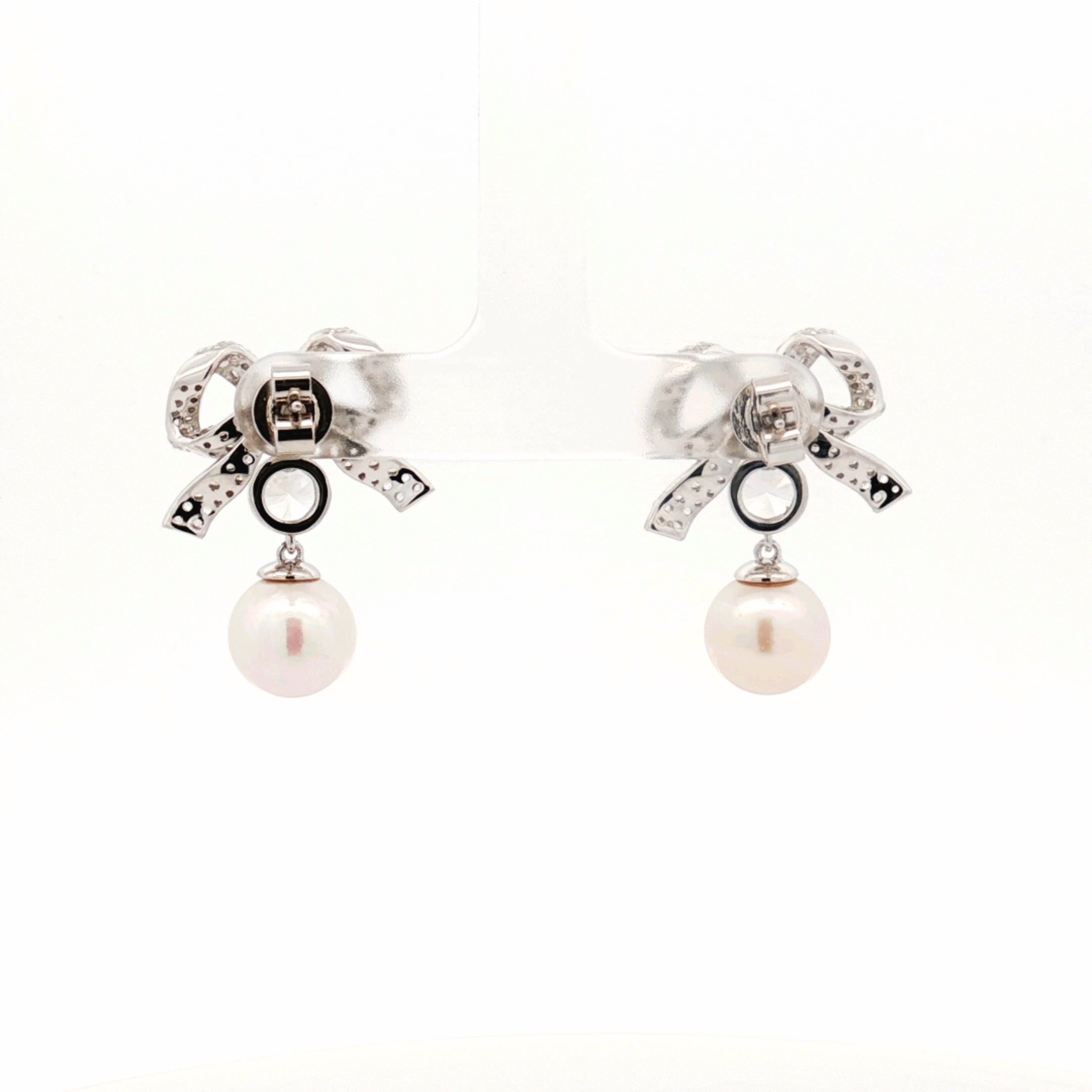 Pearl Bow Earrings