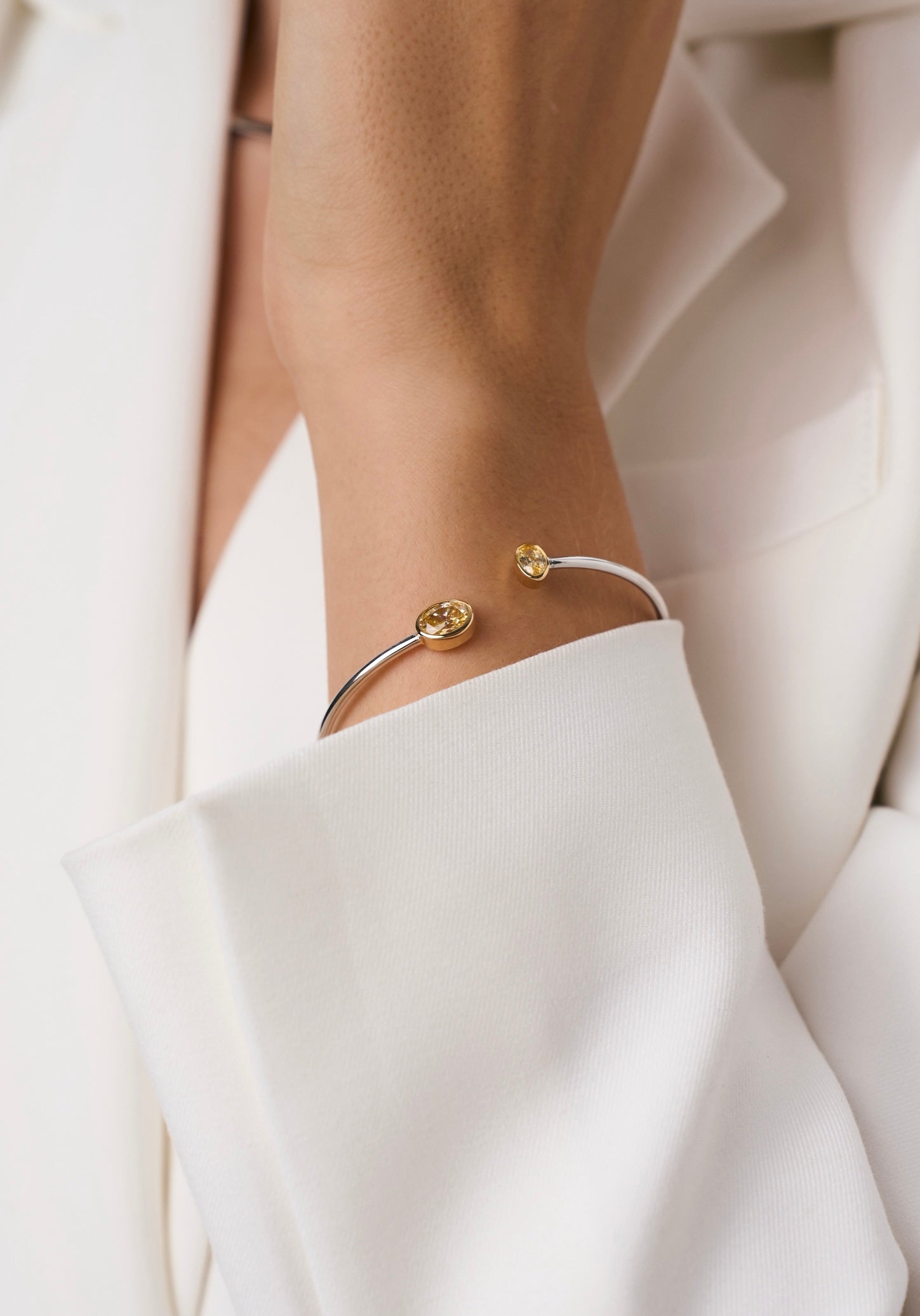 Silver & Gold Gem Choker