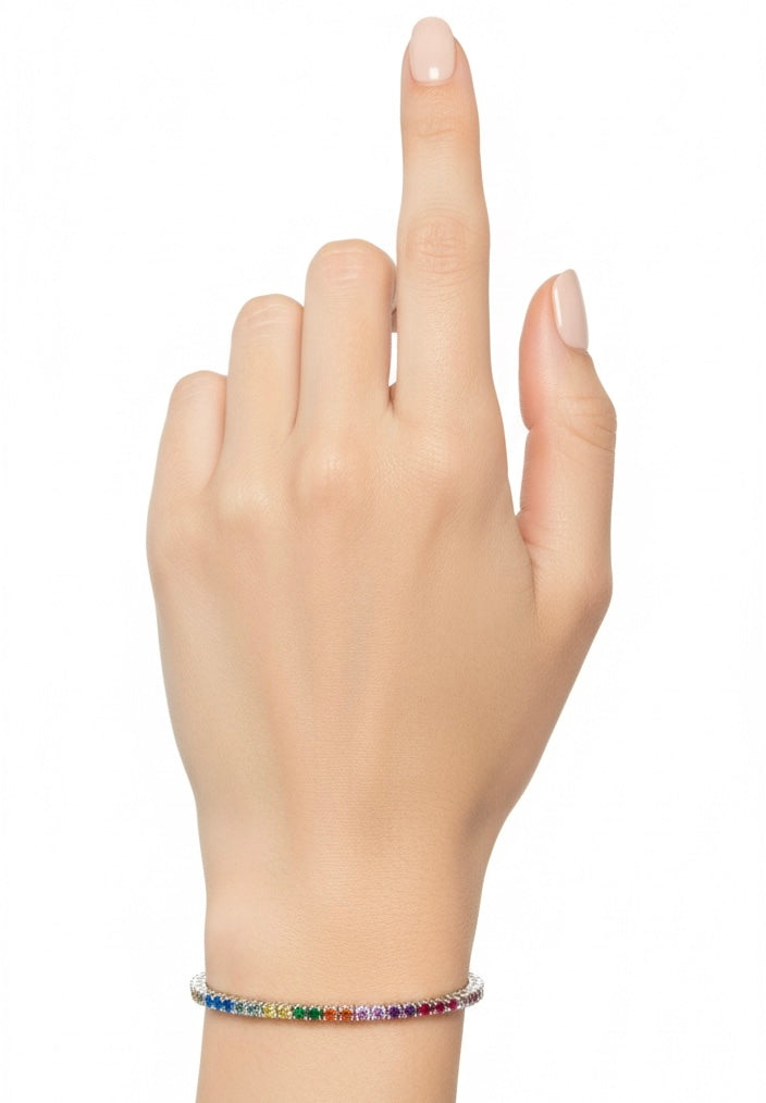 Multicolored Tennis Bracelet