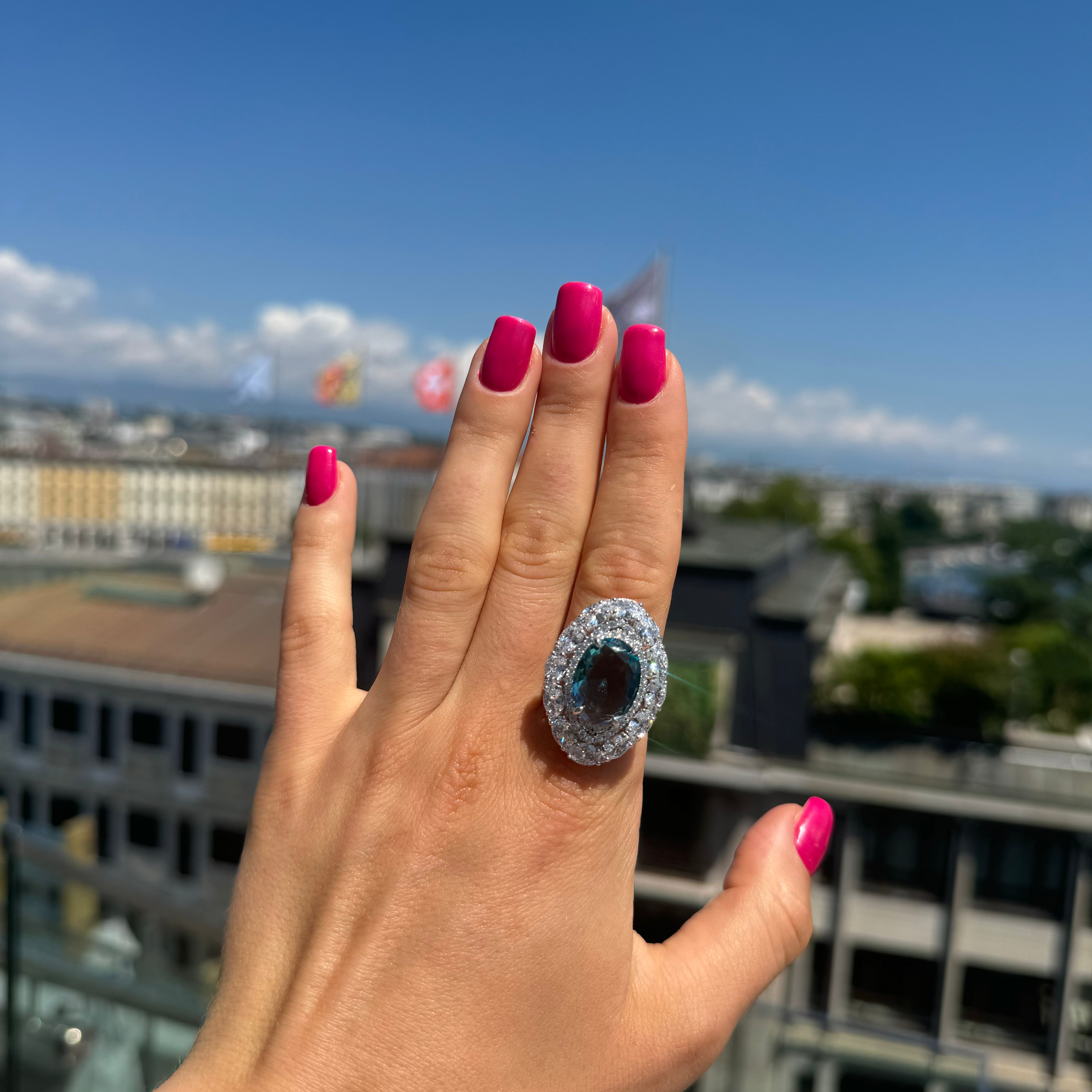 Aqua Radiance Ring