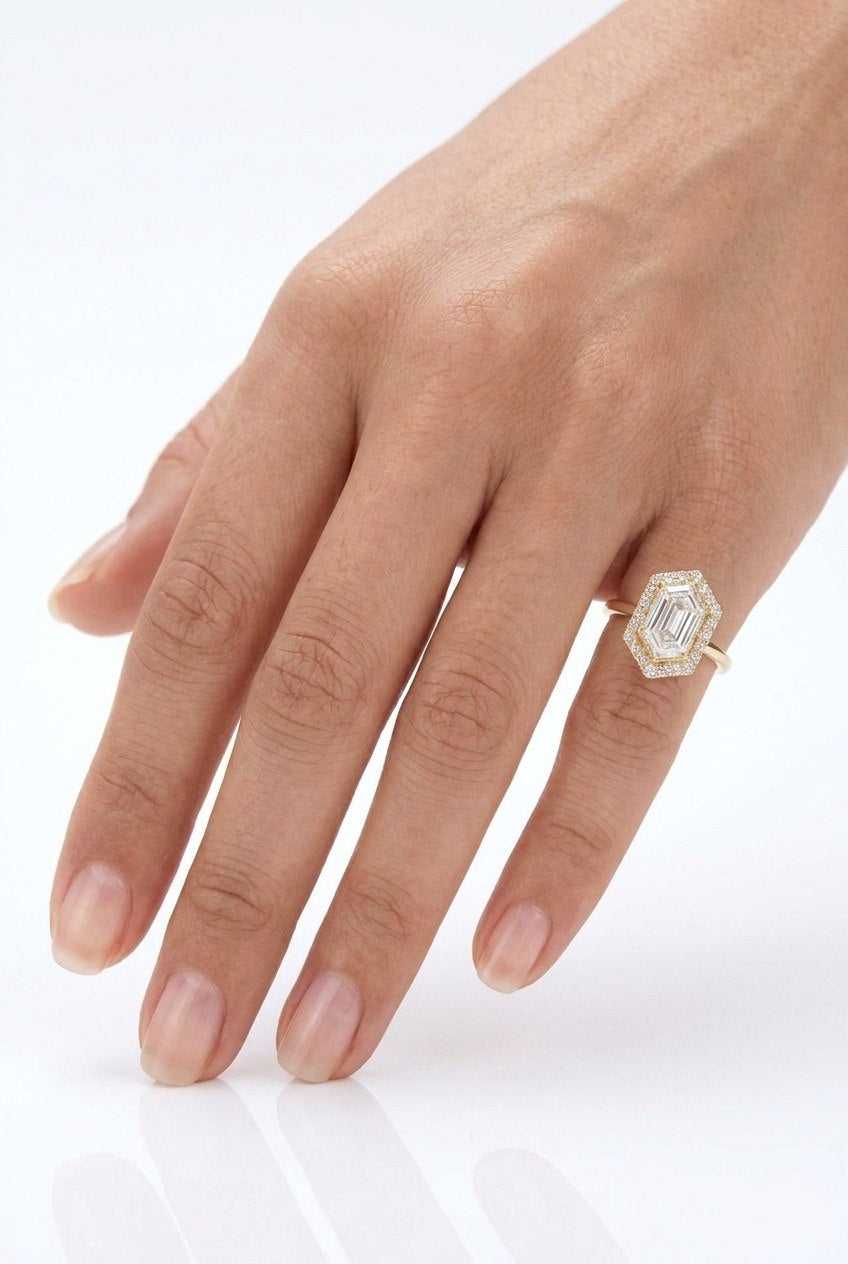 Anello Halo esagonale