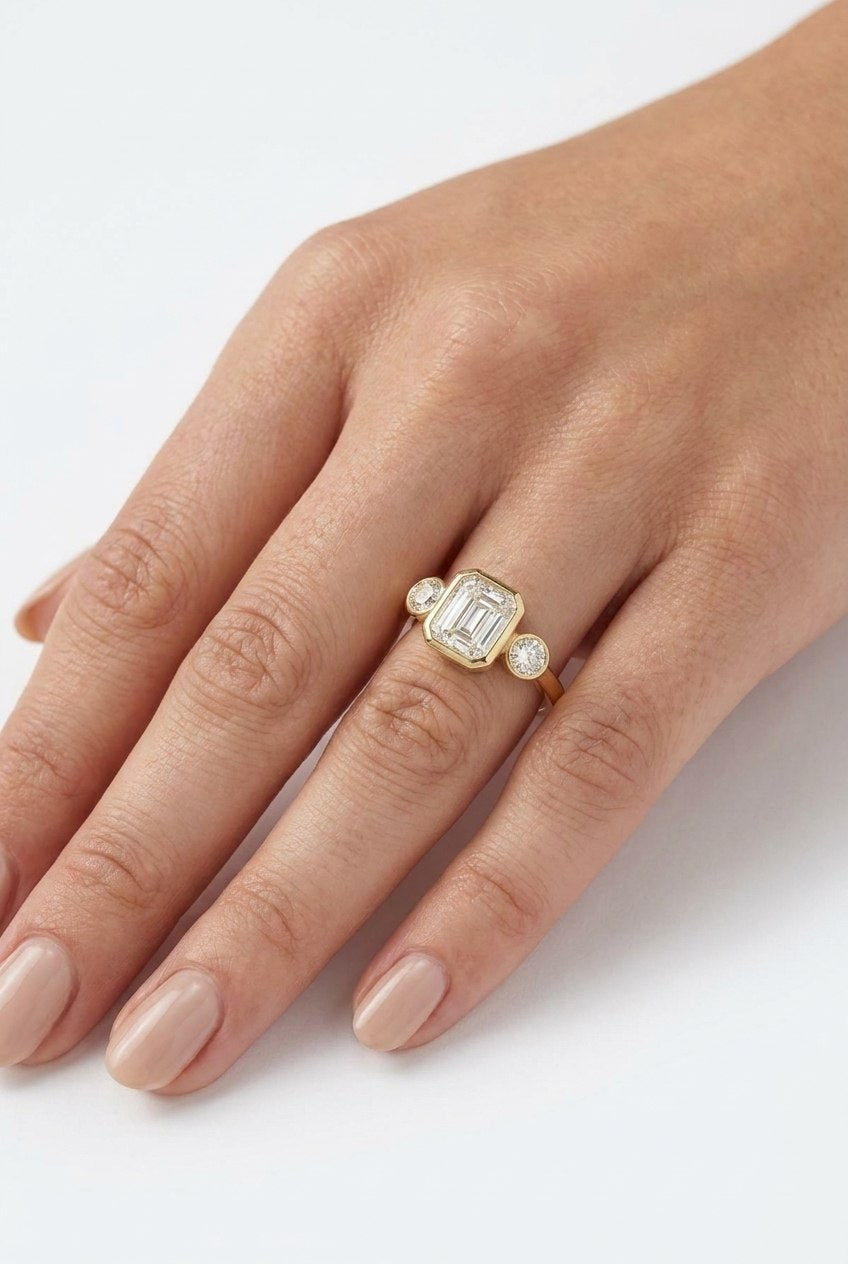 Anello Golden Orbit Three-Stone