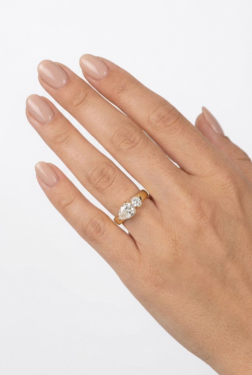 Anello Pear-Round Duo
