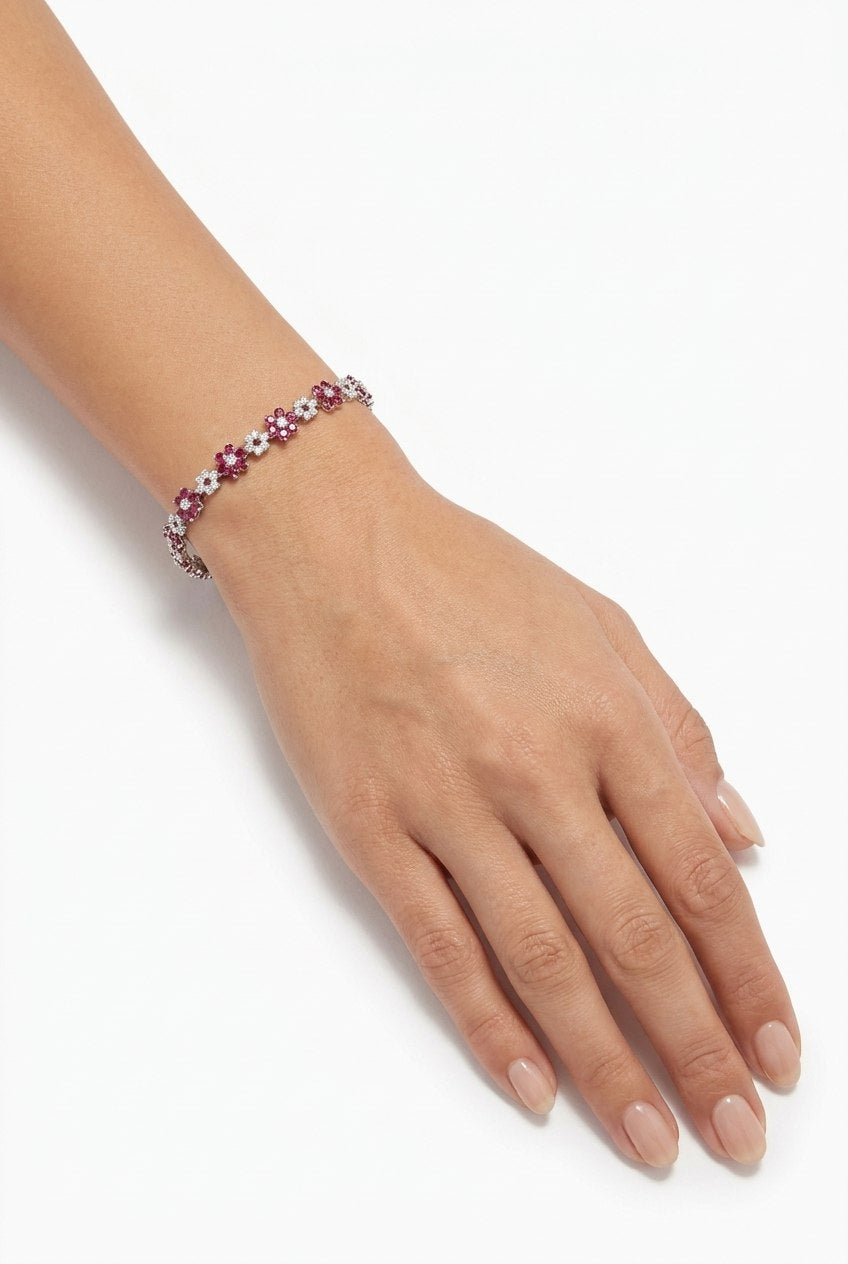 Sister Soul Flower Silver Bracelet