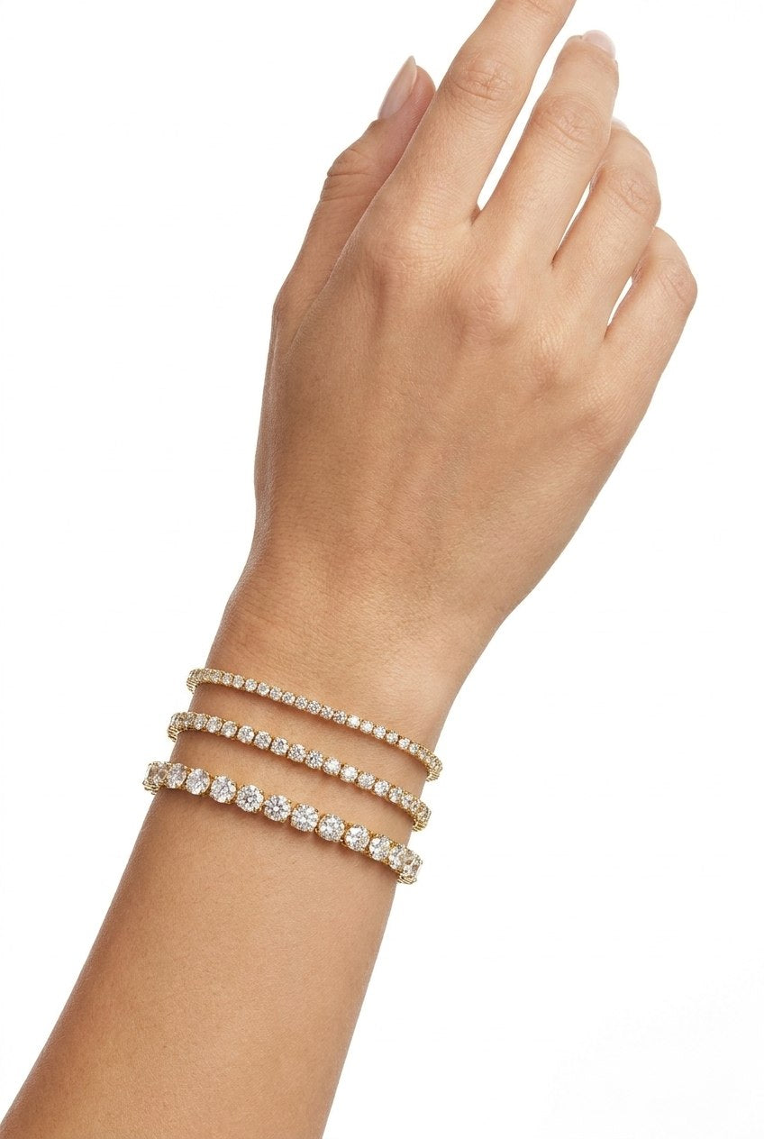 Classic Silver Tennis Bracelet