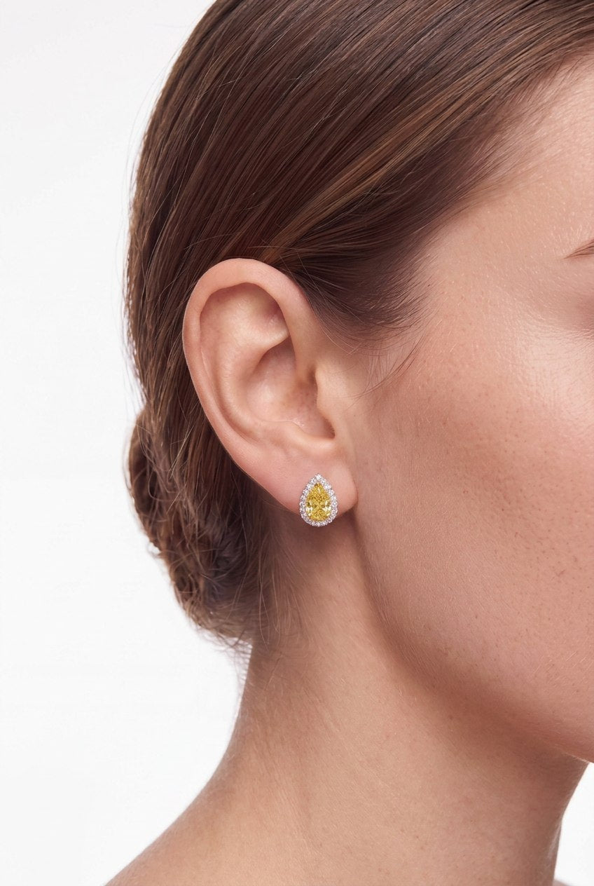 Boucles d'oreilles classiques en forme de poire