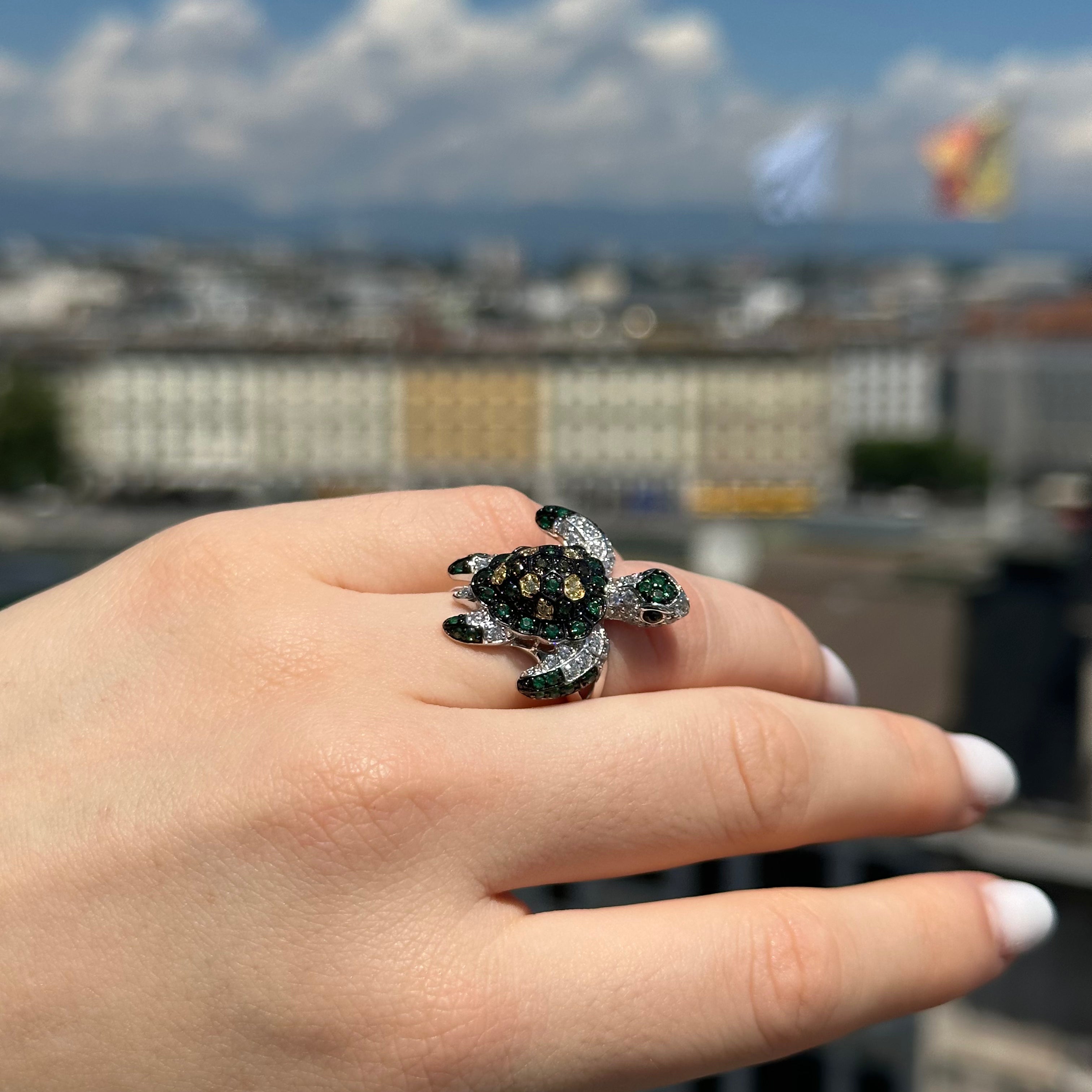 Green Turtle Ring