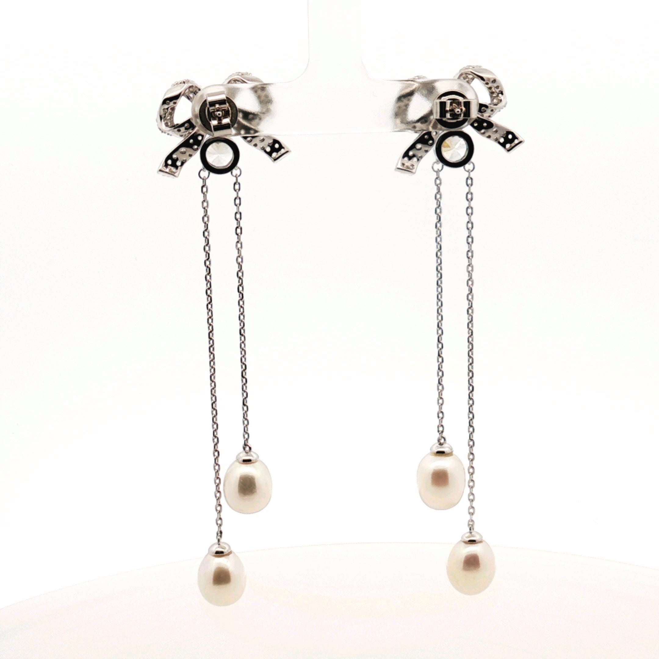 Pearl Bow Earrings