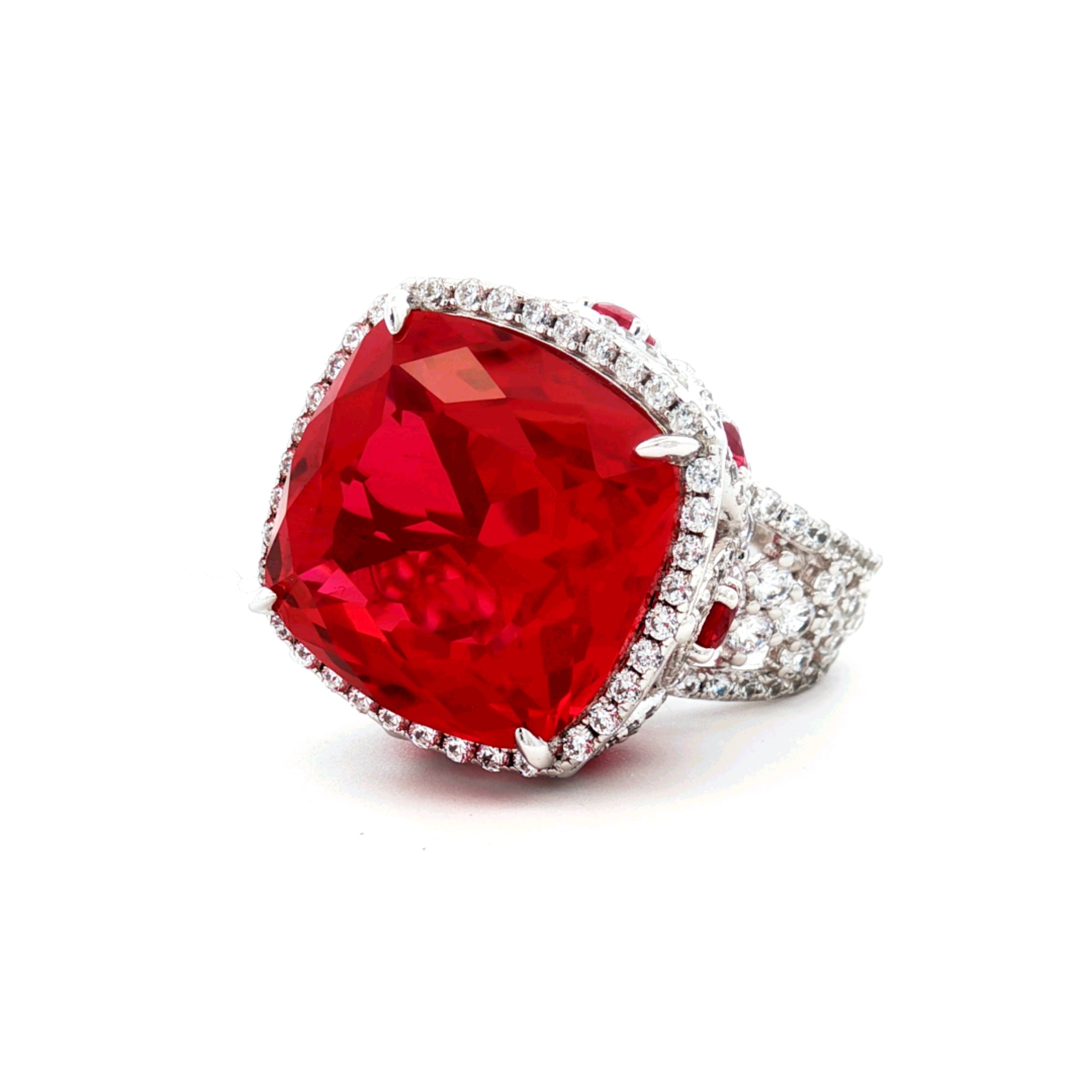 Pashion's Flame Ruby Silver Ring