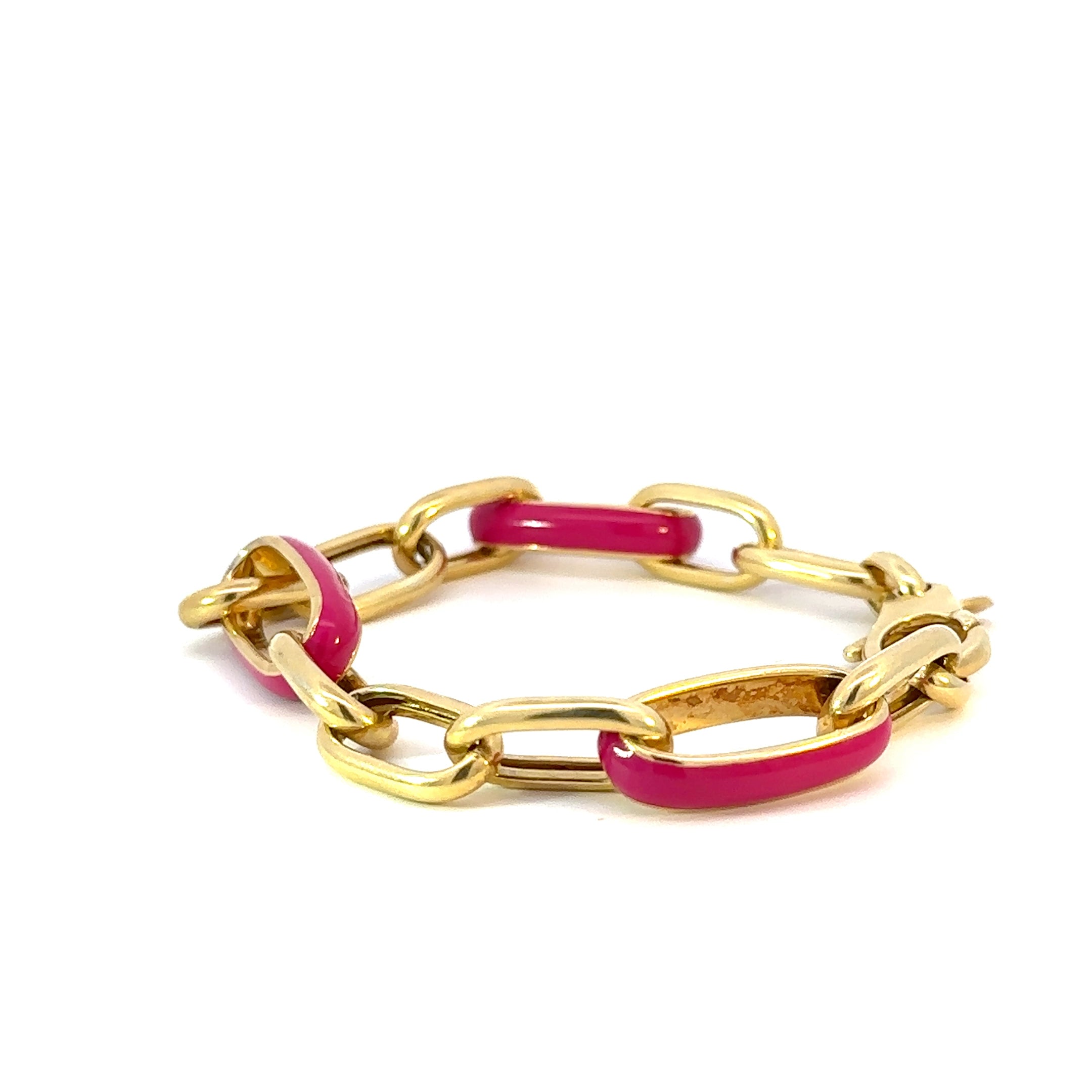 Enamel Soft Chain Style Bracelet