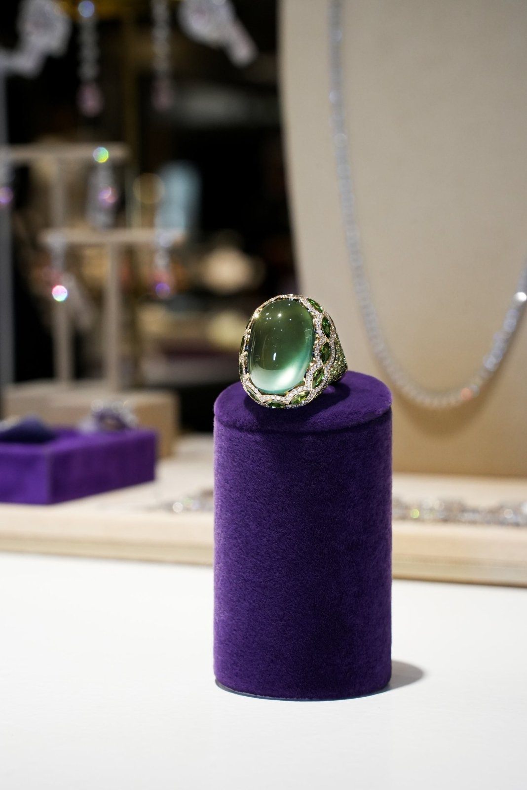 Aladdin Treasure Prenite Diamond 18K Yellow Gold Exclusive Ring by Natkina