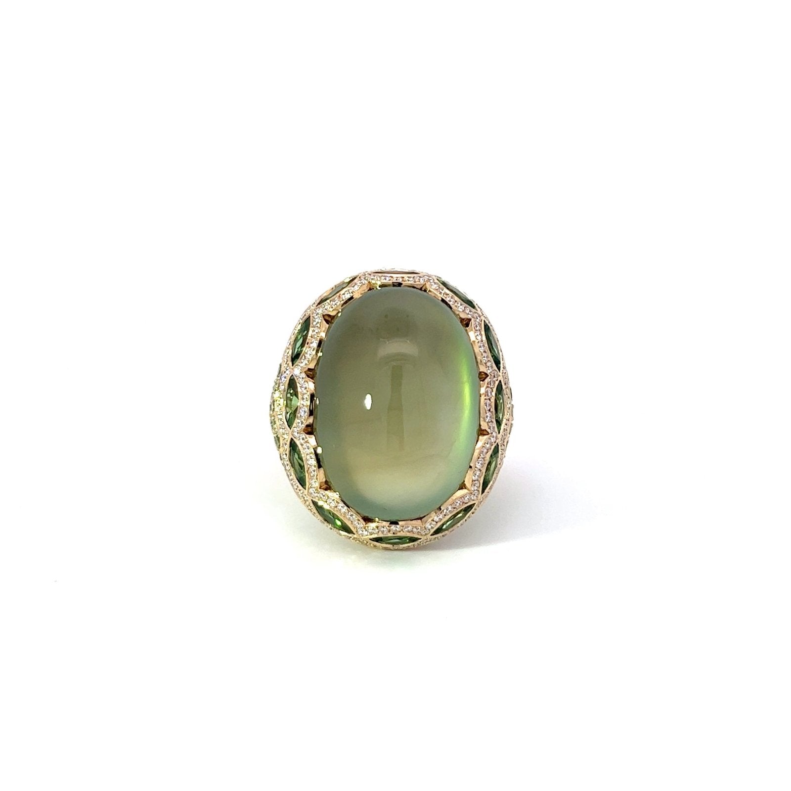 Aladdin Treasure Prenite Diamond 18K Yellow Gold Exclusive Ring by Natkina