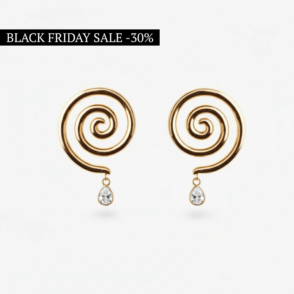 "An Eternal Mystery" Clear Crystal Small Earrings by Kristina Bazan by Natkina