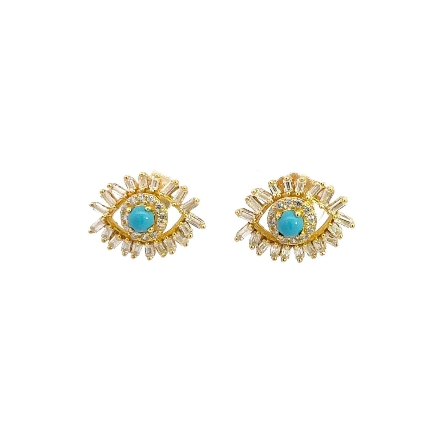 Azure Sentinel Earrings Evil Eye Collection by Natkina by Natkina
