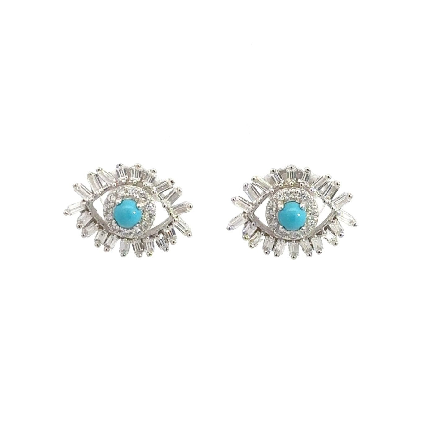 Azure Sentinel Earrings Evil Eye Collection by Natkina by Natkina