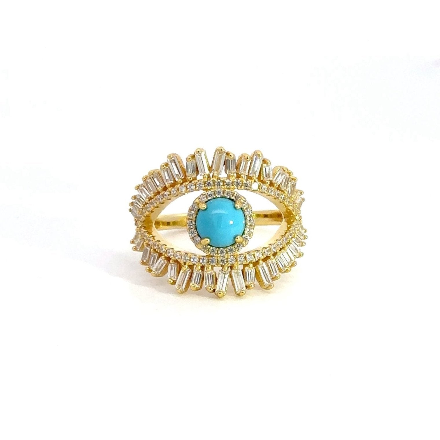 Azure Sentinel Ring Evil Eye Collection by Natkina by Natkina
