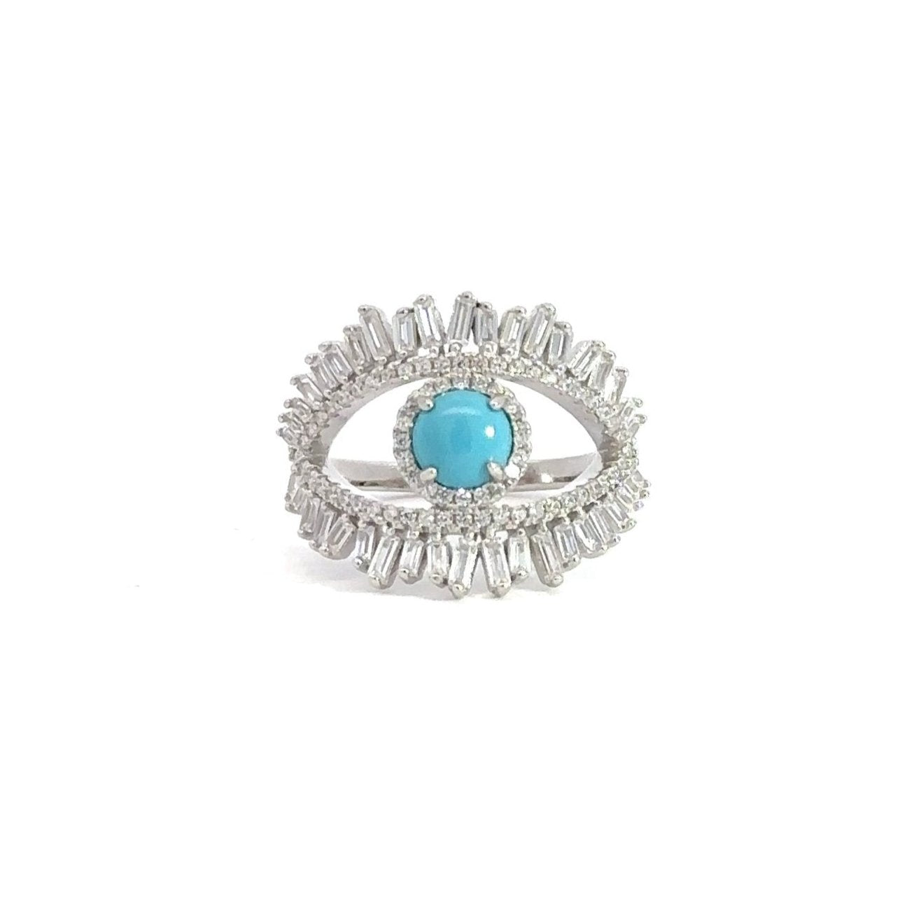 Azure Sentinel Ring Evil Eye Collection by Natkina by Natkina
