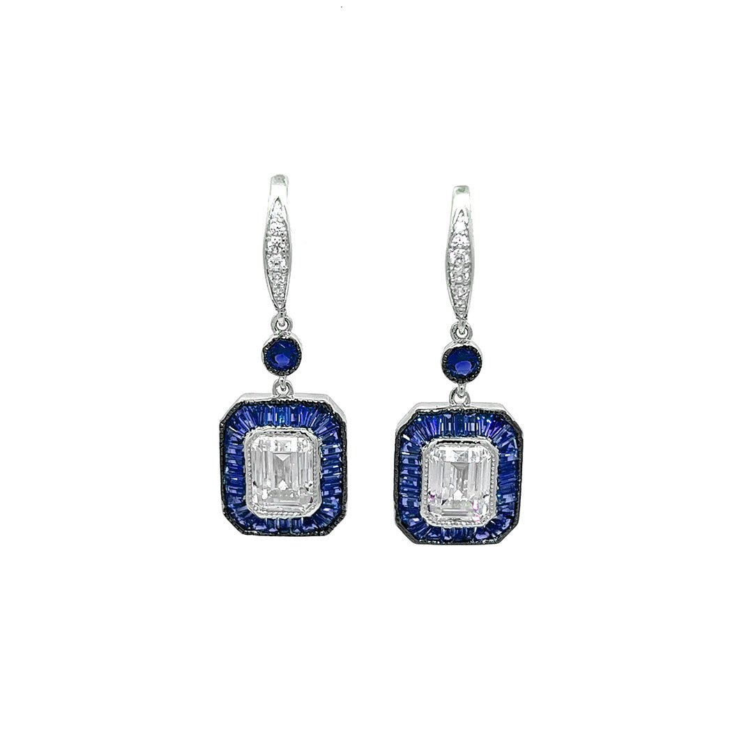Baguette Silver Earrings by Natkina