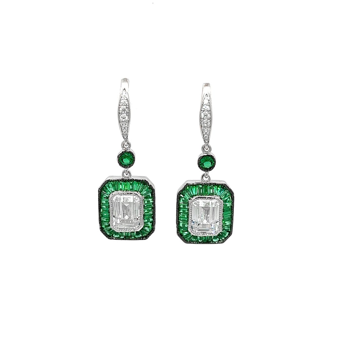 Baguette Silver Earrings by Natkina