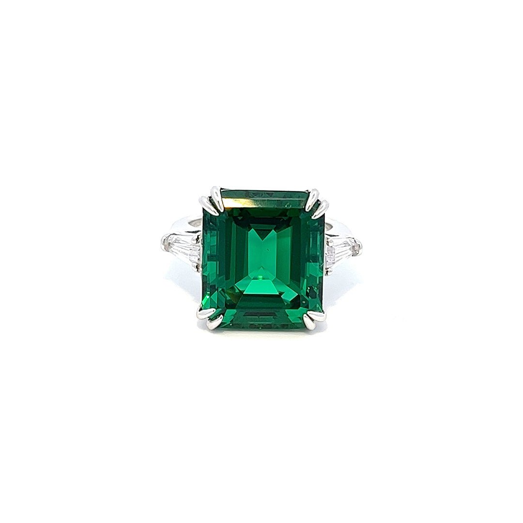 Beautiful Asscher Cut with Tappered Baguettes Ring by Natkina