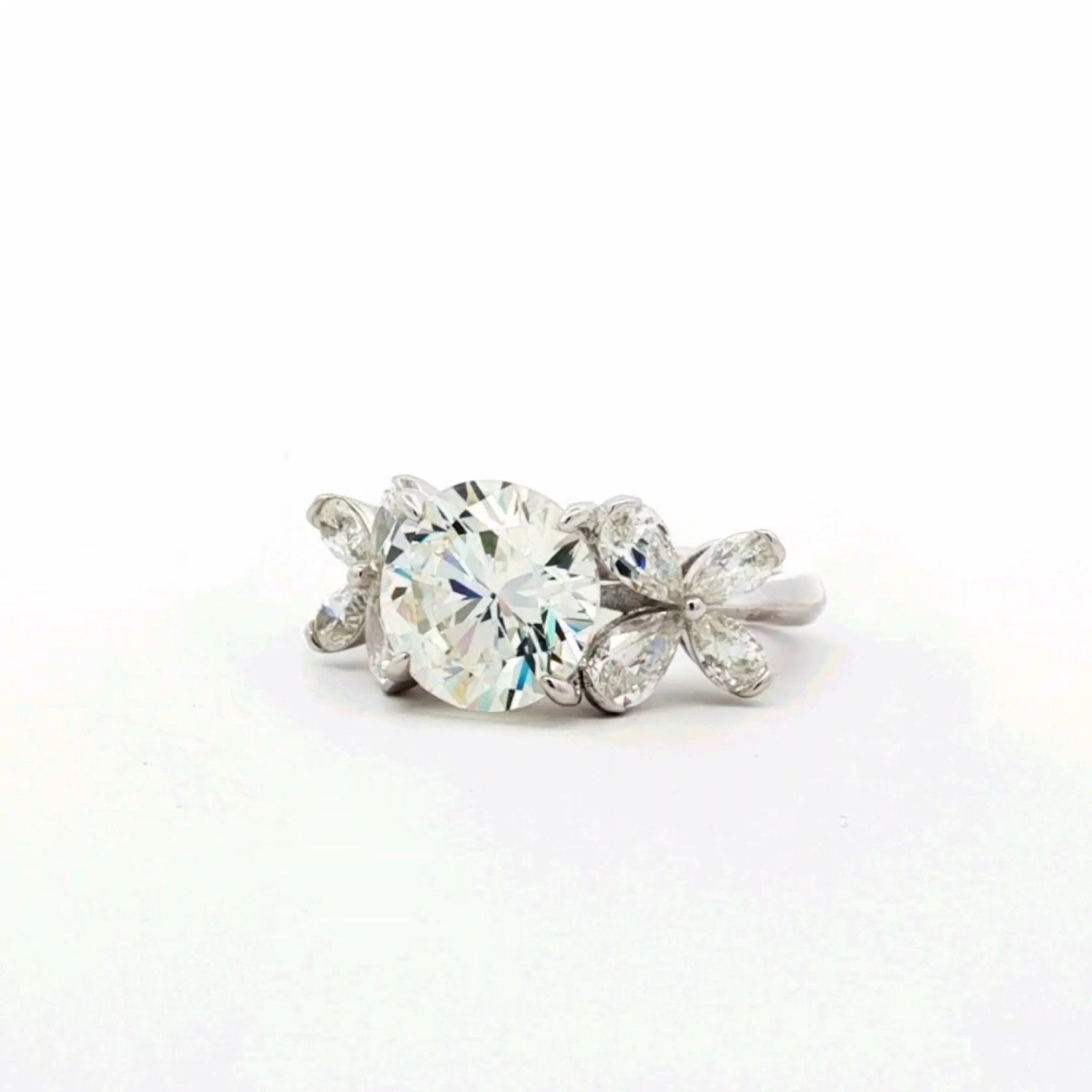 Blooming Flower Gem Ring by Natkina