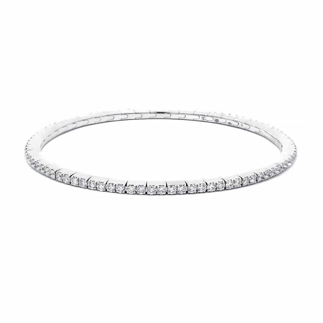 Capsule Band Diamond 18K Gold Bracelet by Natkina