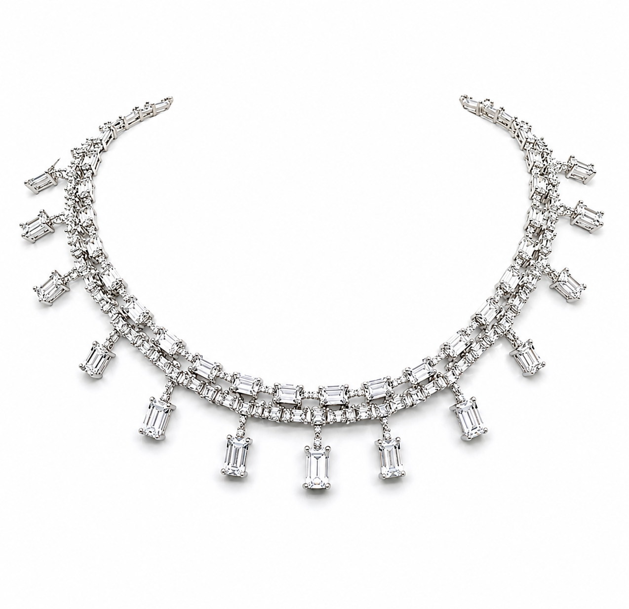 Waterfall Silver Necklace