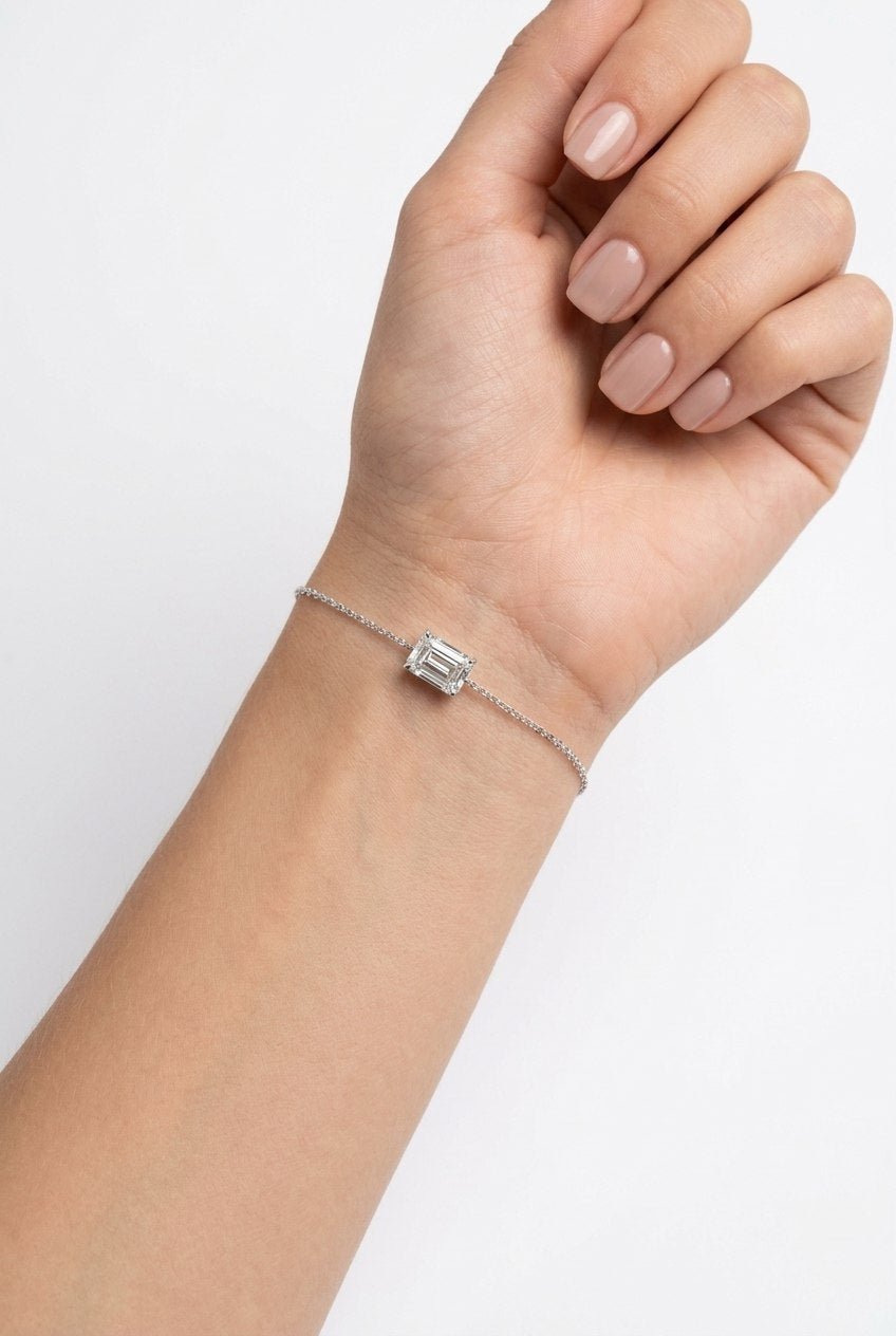 Charming Emerald Cut 10 x 7.5 mm Bracelet by Natkina