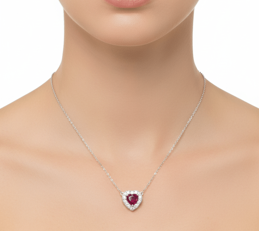 Chic Heart Silver Necklace by Natkina