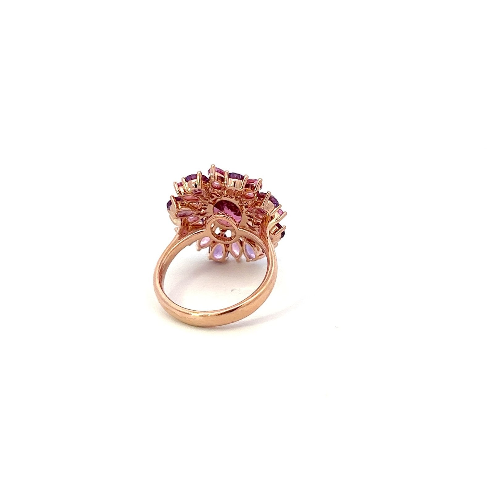 Chic Pink Sapphire Amethyst Diamond 18K Rose Gold Exclusive Ring by Natkina