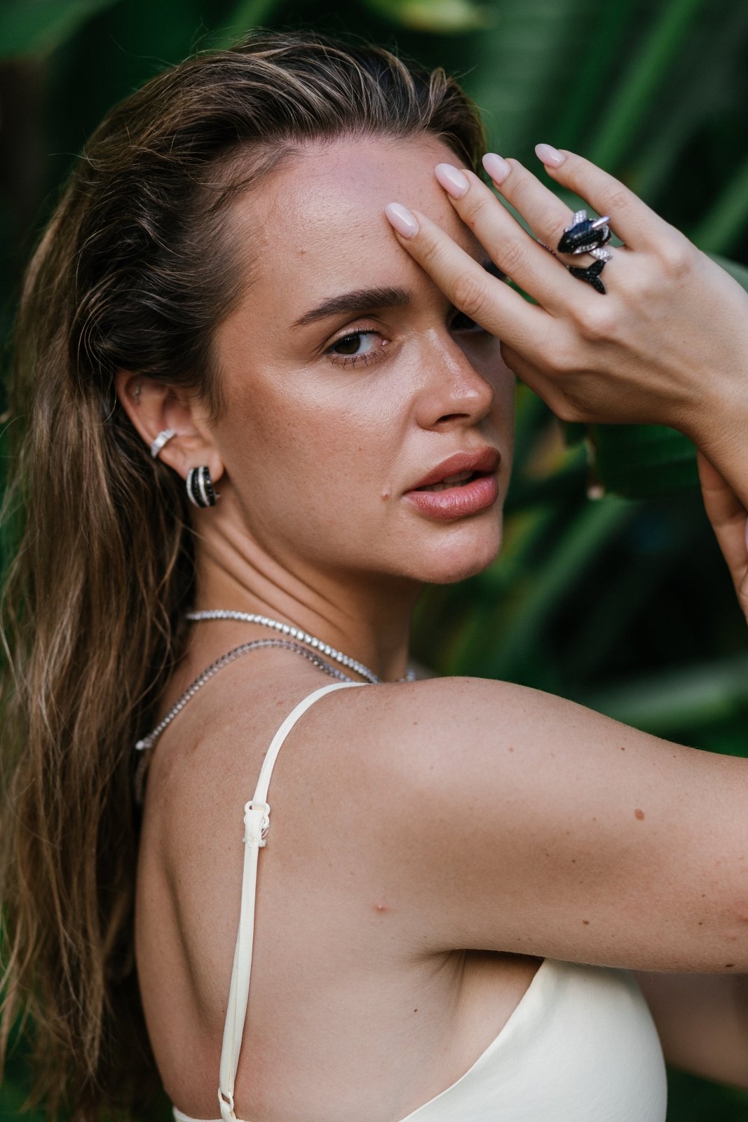Classic Black & White Silver Earrings by Natkina
