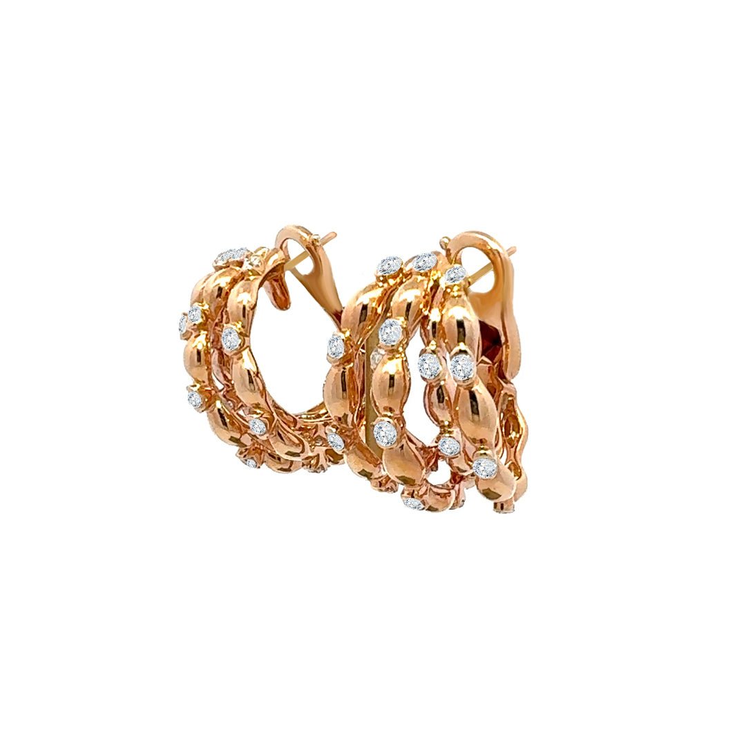 Classic Diamond 18K Gold Yellow Exclusive Earrings by Natkina