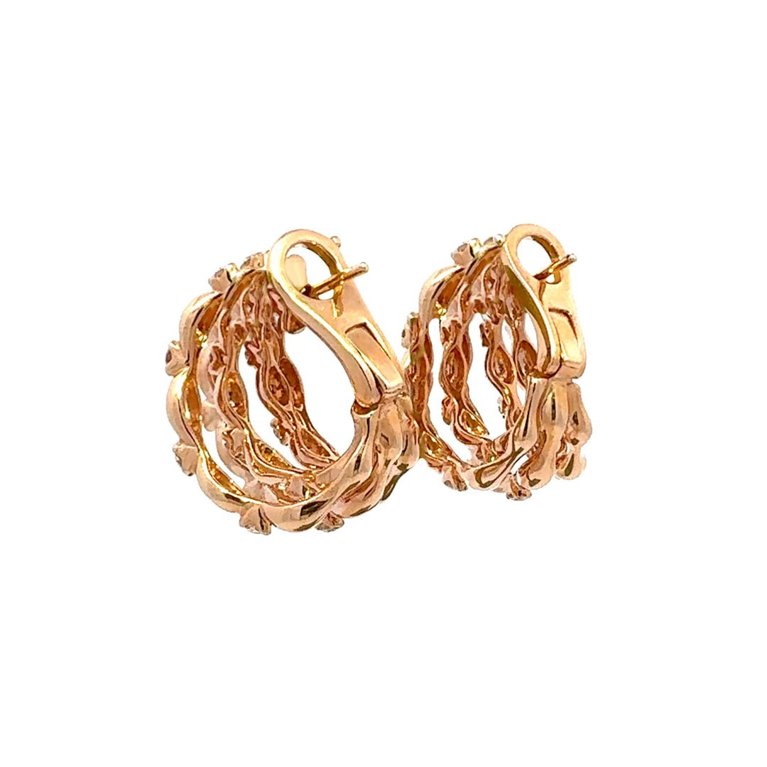 Classic Diamond 18K Gold Yellow Exclusive Earrings by Natkina