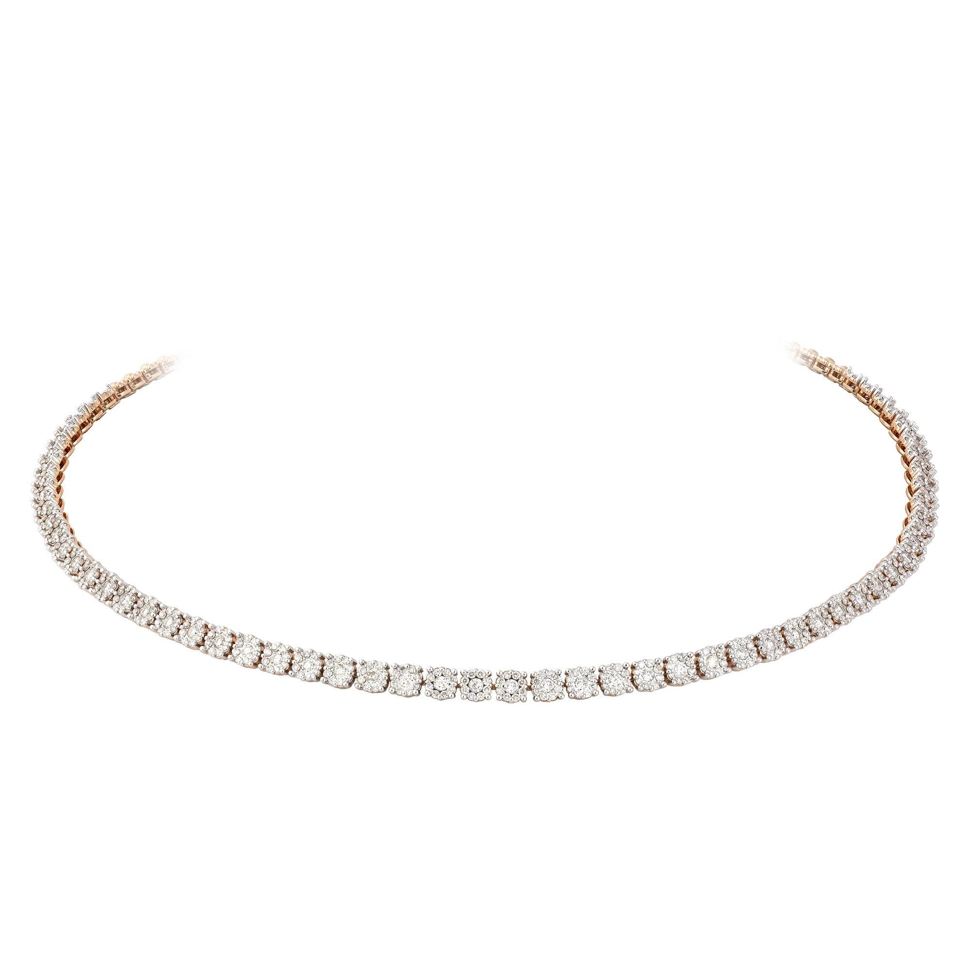 Classic Diamond 18K Rose Gold Necklace for Her by Natkina