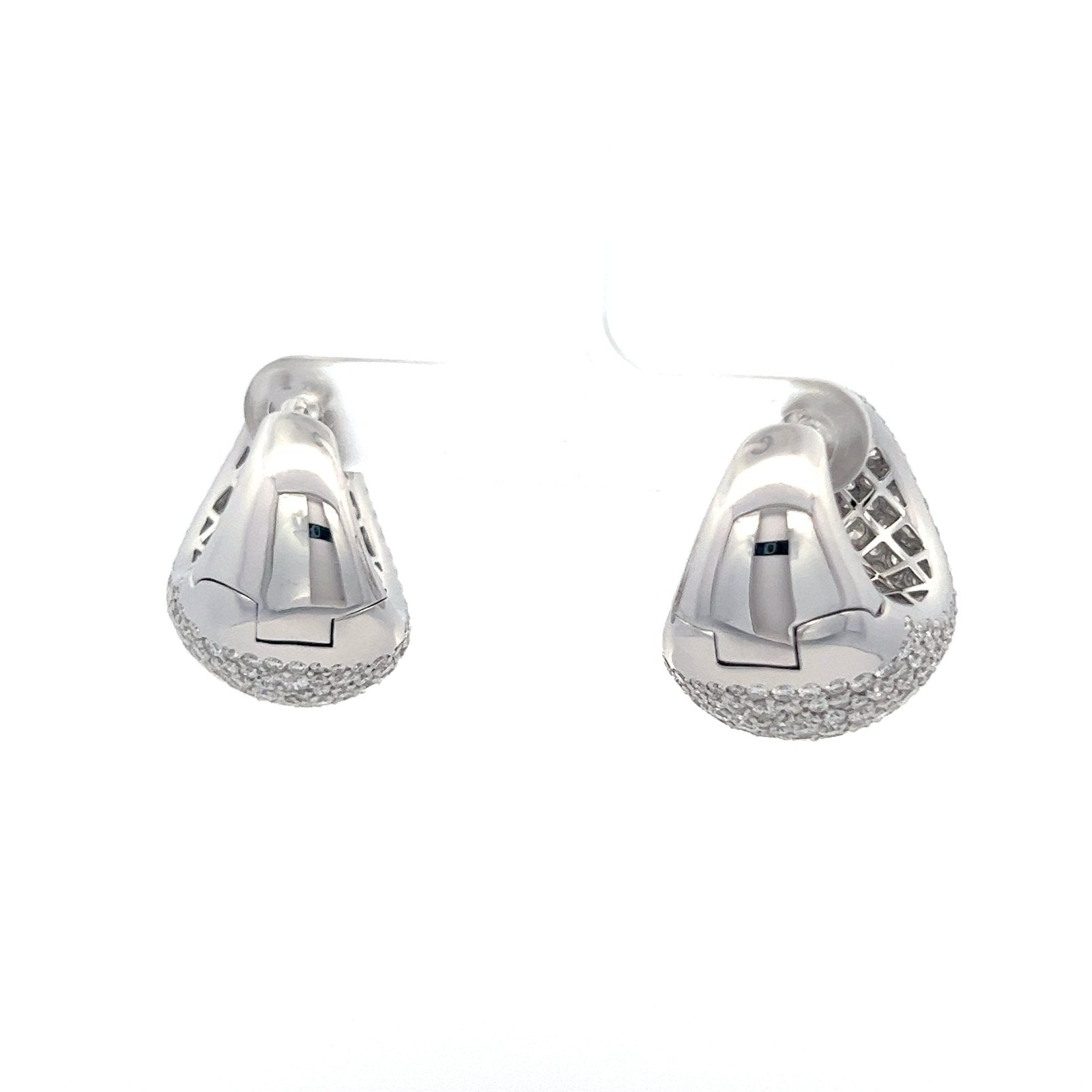 Classic Diamond 18K White Gold Exclusive Earrings by Natkina