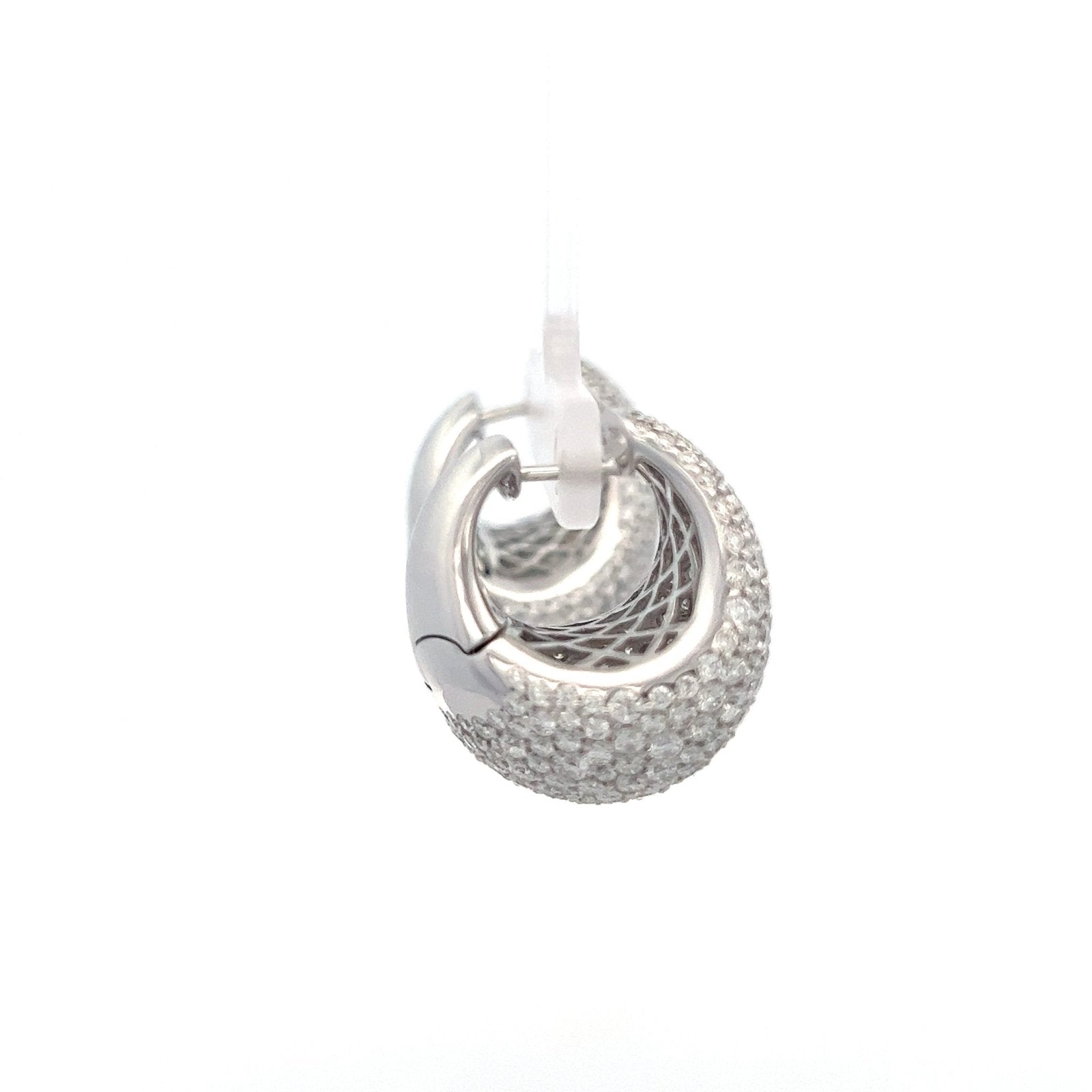 Classic Diamond 18K White Gold Exclusive Earrings by Natkina