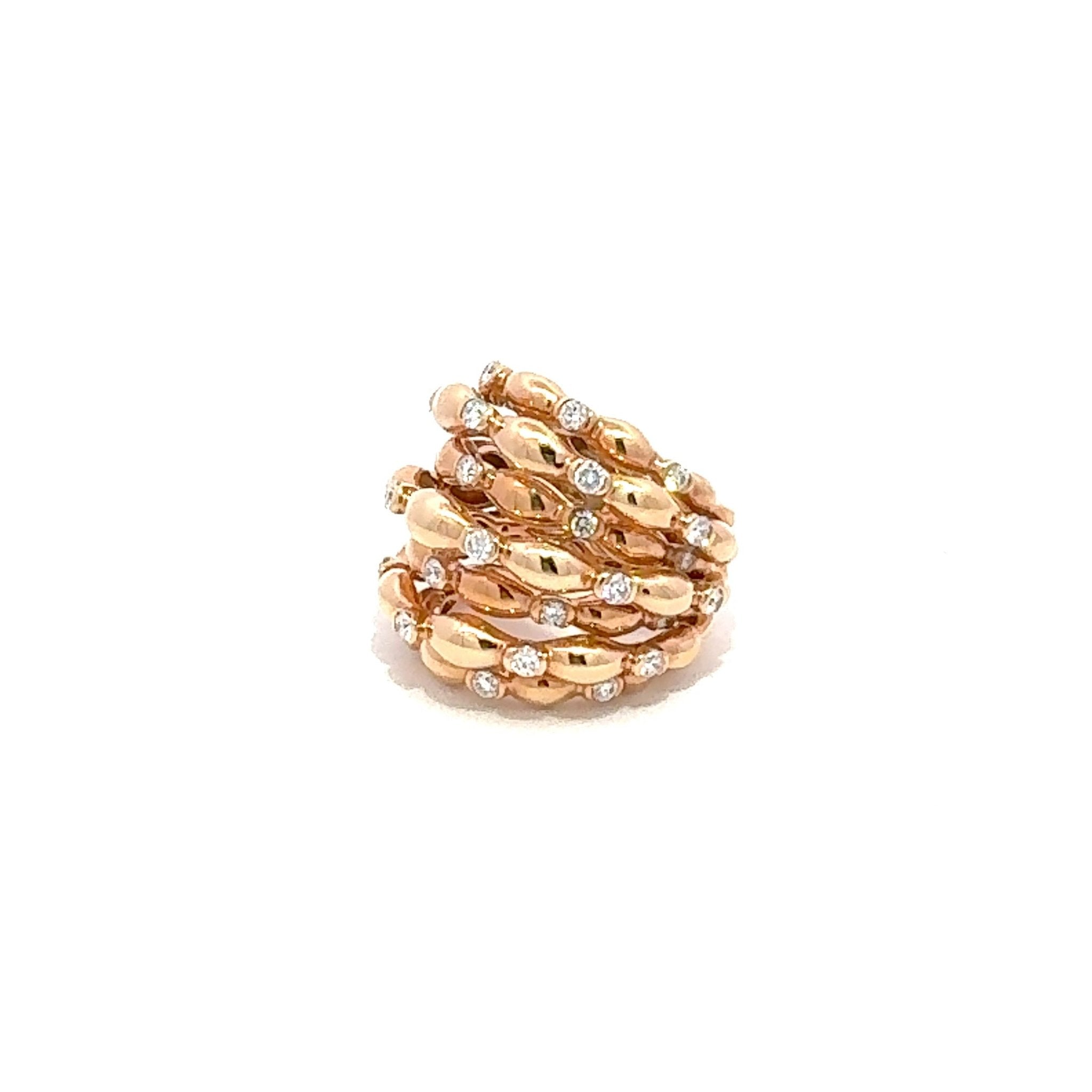 Classic Diamond 18K Yellow Gold Exclusive Ring by Natkina