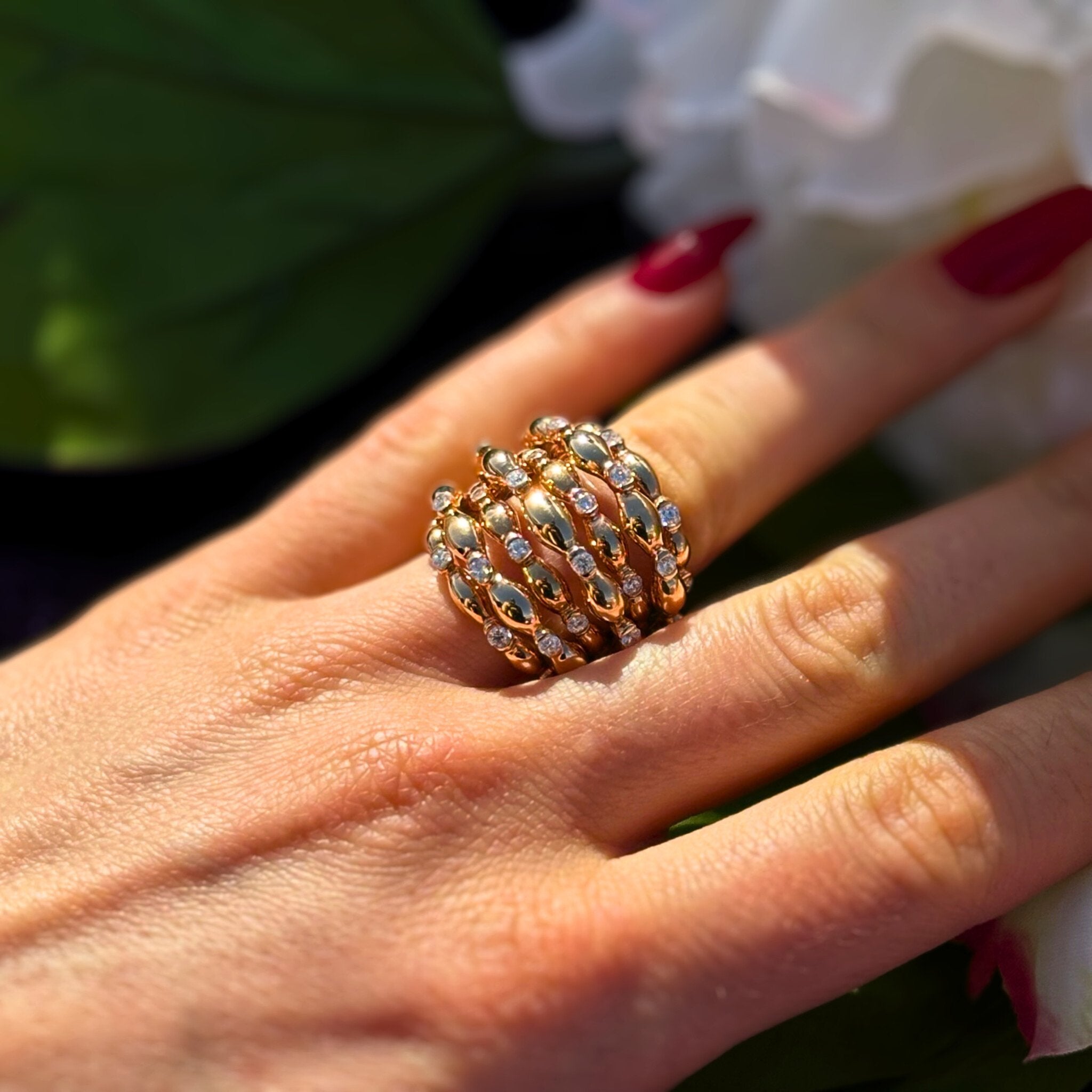 Classic Diamond 18K Yellow Gold Exclusive Ring by Natkina