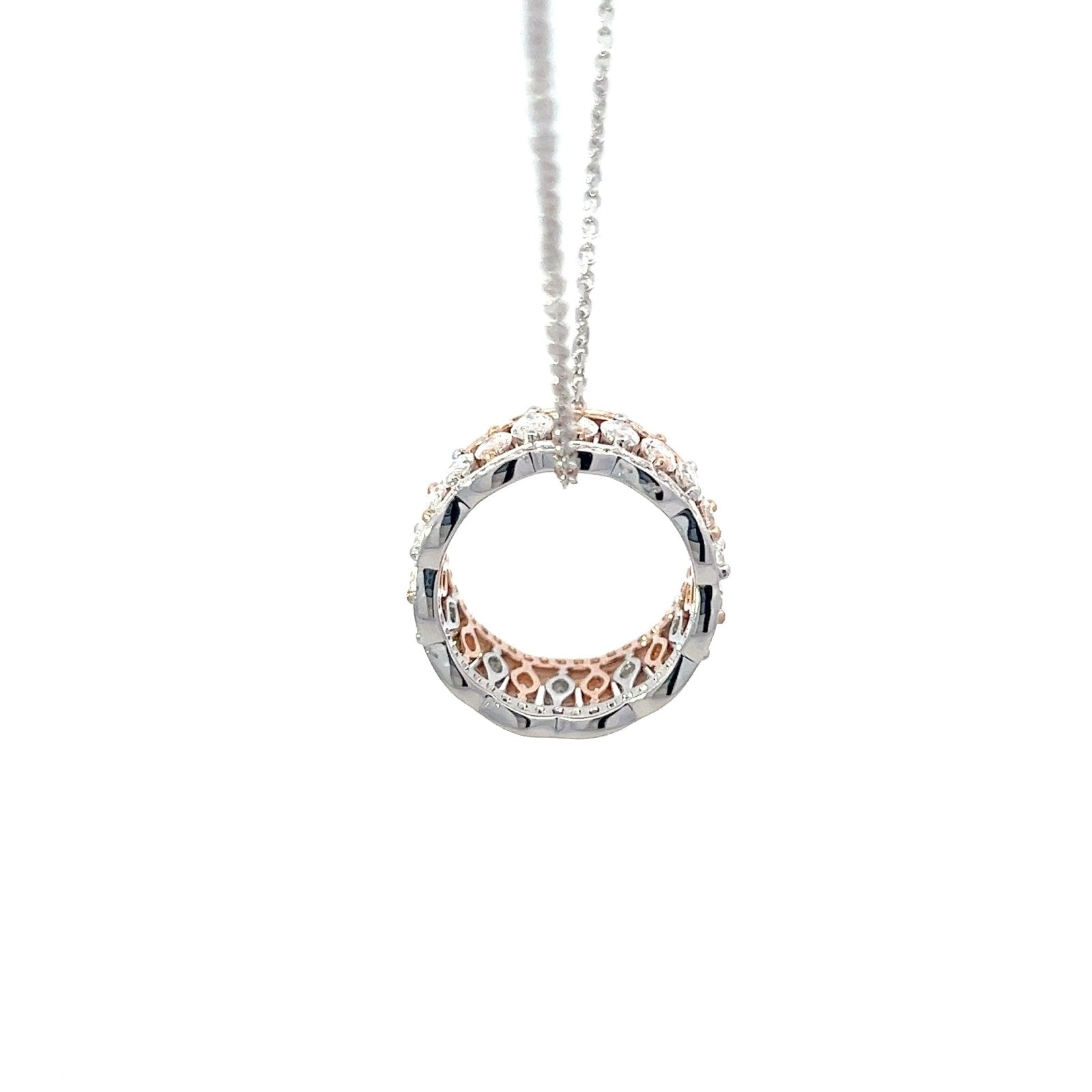 Classic Diamond 18K Yellow White Gold Necklace by Natkina