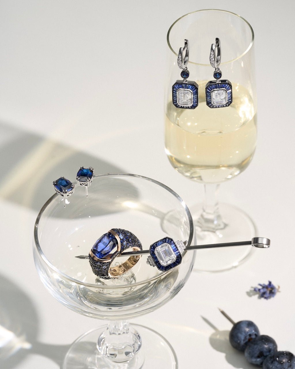 Classic Oval - Cut Solitaire Studs by Natkina