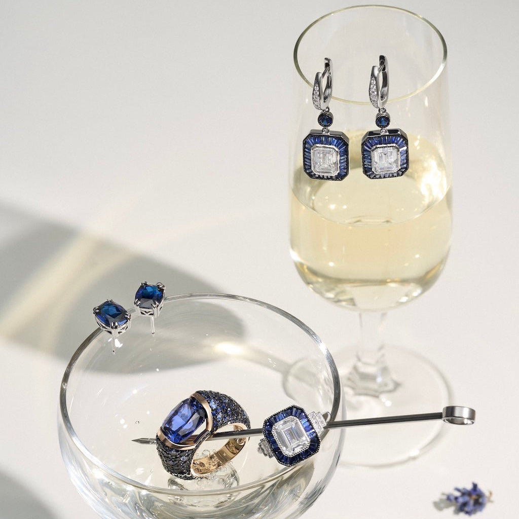 Classic Oval - Cut Solitaire Studs by Natkina